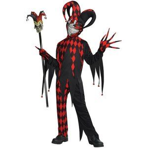Amscan Krazed Jester Childrens Halloween Costume Size Medium (8-10)
